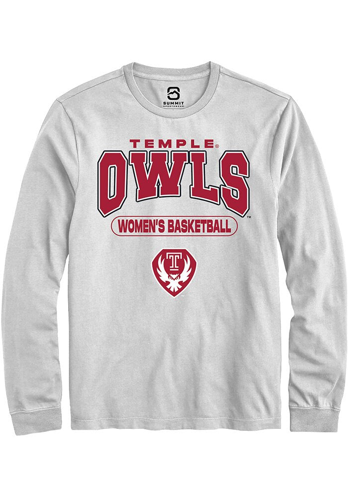 Temple Owls White Women's Basketball Long Sleeve T-Shirt