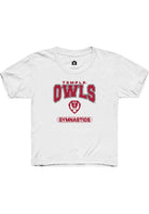 Temple Owls Youth White Gymnastics Short Sleeve T-Shirt