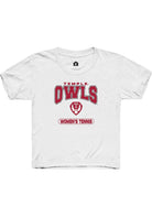 Temple Owls Youth White Women's Tennis Short Sleeve T-Shirt