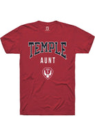 Temple Owls Cardinal Aunt Short Sleeve T-Shirt