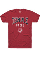 Temple Owls Cardinal Uncle Short Sleeve T-Shirt