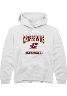 Central Michigan Chippewas Youth White Baseball Long Sleeve Hoodie