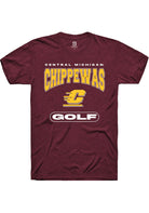 Central Michigan Chippewas Maroon Golf Short Sleeve T-Shirt