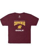 Central Michigan Chippewas Youth Maroon Golf Short Sleeve T-Shirt