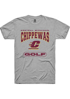 Central Michigan Chippewas Grey Golf Short Sleeve T-Shirt