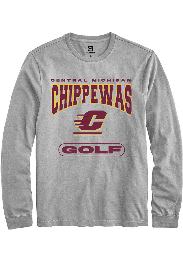 Central Michigan Chippewas Grey Golf Long Sleeve T-Shirt