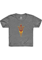 Arizona State Sun Devils Youth Grey Primary Logo Short Sleeve T-Shirt