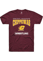 Central Michigan Chippewas Maroon Wrestling Short Sleeve T-Shirt