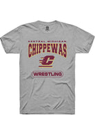Central Michigan Chippewas Grey Wrestling Short Sleeve T-Shirt