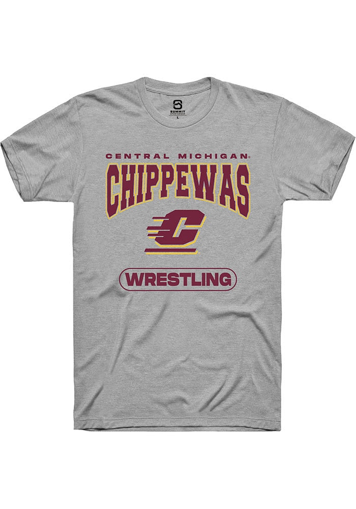 Central Michigan Chippewas Grey Wrestling Short Sleeve T-Shirt