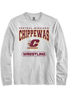 Central Michigan Chippewas White Wrestling Long Sleeve T-Shirt