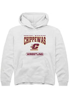 Central Michigan Chippewas Youth White Wrestling Long Sleeve Hoodie