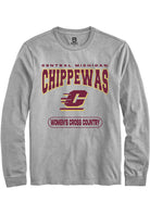 Central Michigan Chippewas Grey Women's Cross Country Long Sleeve T-Shirt
