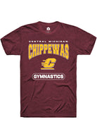 Central Michigan Chippewas Maroon Gymnastics Short Sleeve T-Shirt