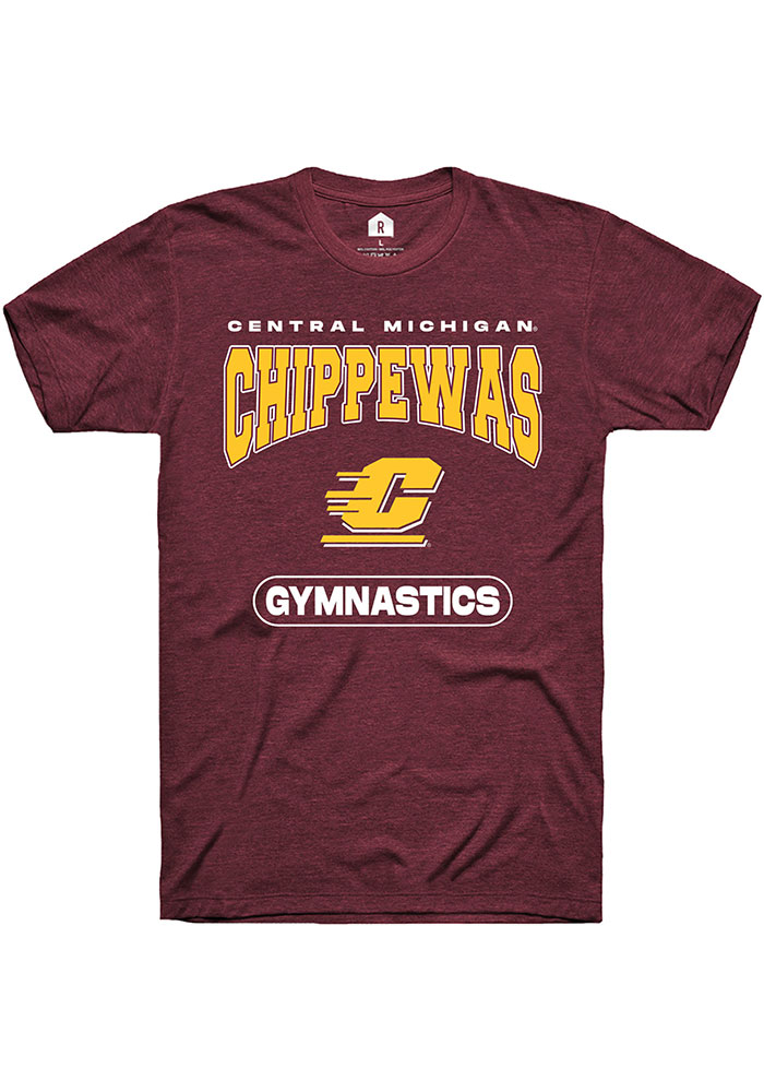 Central Michigan Chippewas Maroon Gymnastics Short Sleeve T-Shirt
