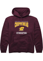 Central Michigan Chippewas Youth Maroon Gymnastics Long Sleeve Hoodie