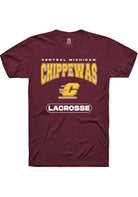 Central Michigan Chippewas Maroon Lacrosse Short Sleeve T-Shirt