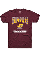 Central Michigan Chippewas Maroon Soccer Short Sleeve T-Shirt