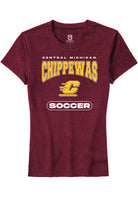Central Michigan Chippewas Womens Maroon Soccer Short Sleeve T-Shirt