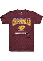 Central Michigan Chippewas Maroon Track & Field Short Sleeve T-Shirt