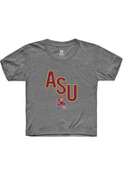 Arizona State Sun Devils Youth Grey Initials Short Sleeve T-Shirt