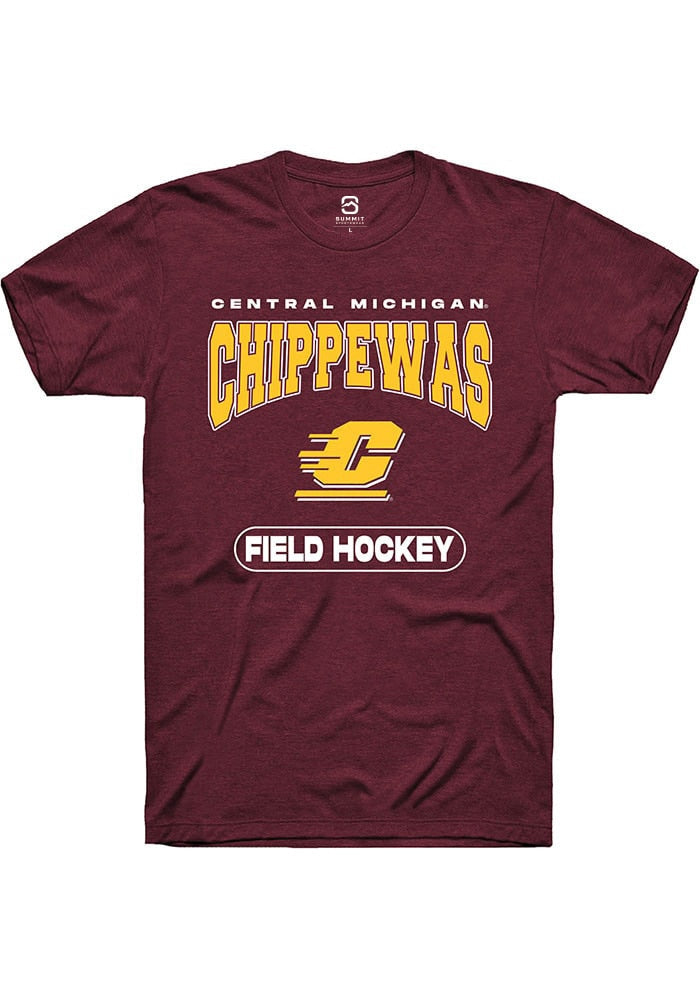 Central Michigan Chippewas Maroon Field Hockey Short Sleeve T-Shirt