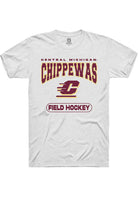 Central Michigan Chippewas White Field Hockey Short Sleeve T-Shirt