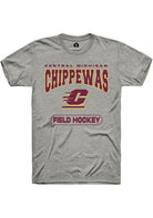 Central Michigan Chippewas Grey Field Hockey Short Sleeve T-Shirt