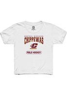 Central Michigan Chippewas Youth White Field Hockey Short Sleeve T-Shirt