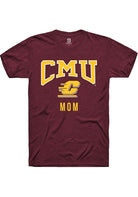 Central Michigan Chippewas Maroon Mom Short Sleeve T-Shirt