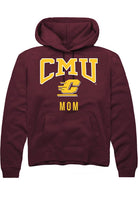 Central Michigan Chippewas Mens Maroon Mom Long Sleeve Hoodie