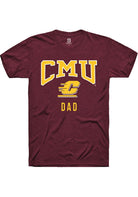 Central Michigan Chippewas Maroon Dad Short Sleeve T-Shirt