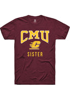 Central Michigan Chippewas Maroon Sister Short Sleeve T-Shirt