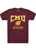 Central Michigan Chippewas Maroon Husband Short Sleeve T-Shirt
