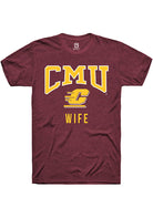 Central Michigan Chippewas Maroon Wife Short Sleeve T-Shirt