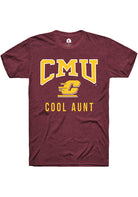 Central Michigan Chippewas Maroon Cool Aunt Short Sleeve T-Shirt