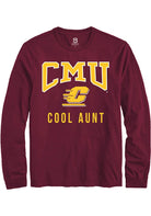 Central Michigan Chippewas Maroon Cool Aunt Long Sleeve T-Shirt