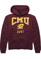 Central Michigan Chippewas Mens Maroon Aunt Long Sleeve Hoodie