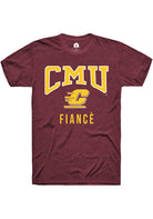 Central Michigan Chippewas Maroon Fiancé Short Sleeve T-Shirt