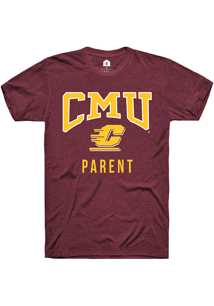 Central Michigan Chippewas Maroon Parent Short Sleeve T-Shirt