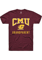 Central Michigan Chippewas Maroon Grandparent Short Sleeve T-Shirt