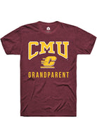 Central Michigan Chippewas Maroon Grandparent Short Sleeve T-Shirt