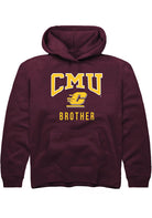 Central Michigan Chippewas Youth Maroon Brother Long Sleeve Hoodie