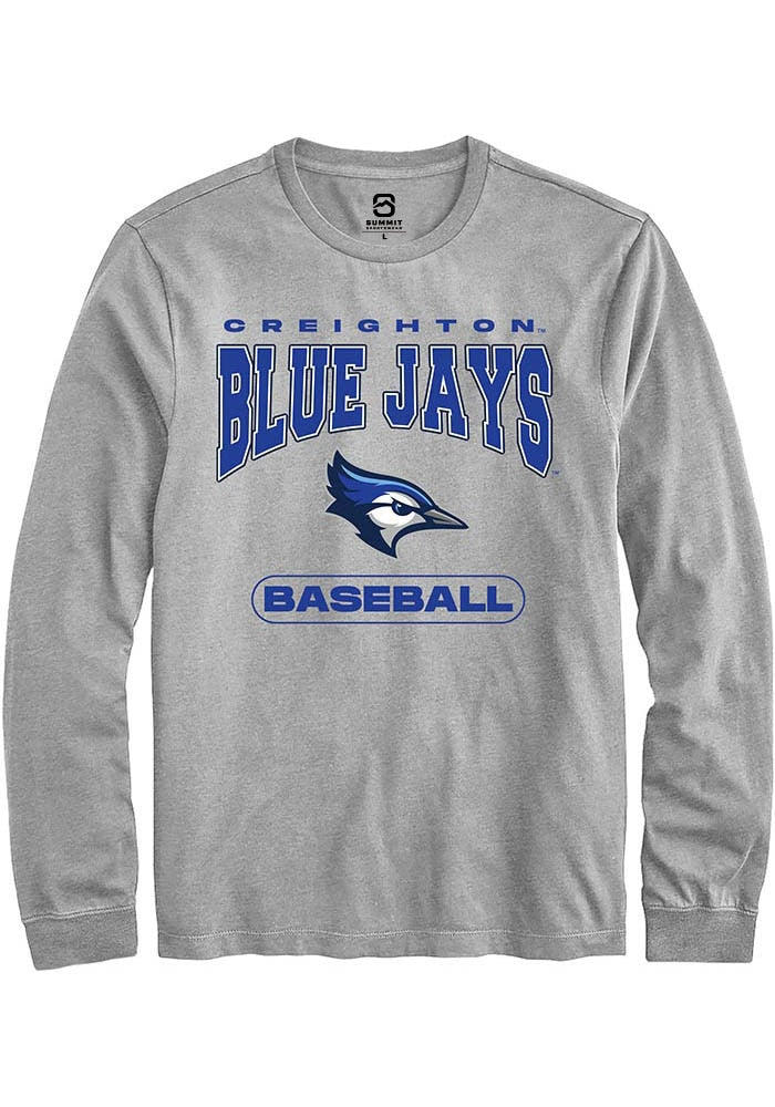Creighton Bluejays Grey Baseball Long Sleeve T-Shirt