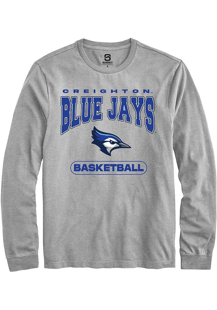 Creighton Bluejays Grey Basketball Long Sleeve T-Shirt