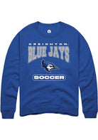 Creighton Bluejays Mens Blue Soccer Long Sleeve Crew Sweatshirt