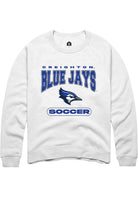Creighton Bluejays Mens White Soccer Long Sleeve Crew Sweatshirt