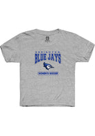 Creighton Bluejays Youth Grey Women's Soccer Short Sleeve T-Shirt