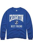 Creighton Bluejays Mens Blue Best Friend Long Sleeve Crew Sweatshirt