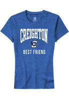Creighton Bluejays Womens Blue Best Friend Short Sleeve T-Shirt